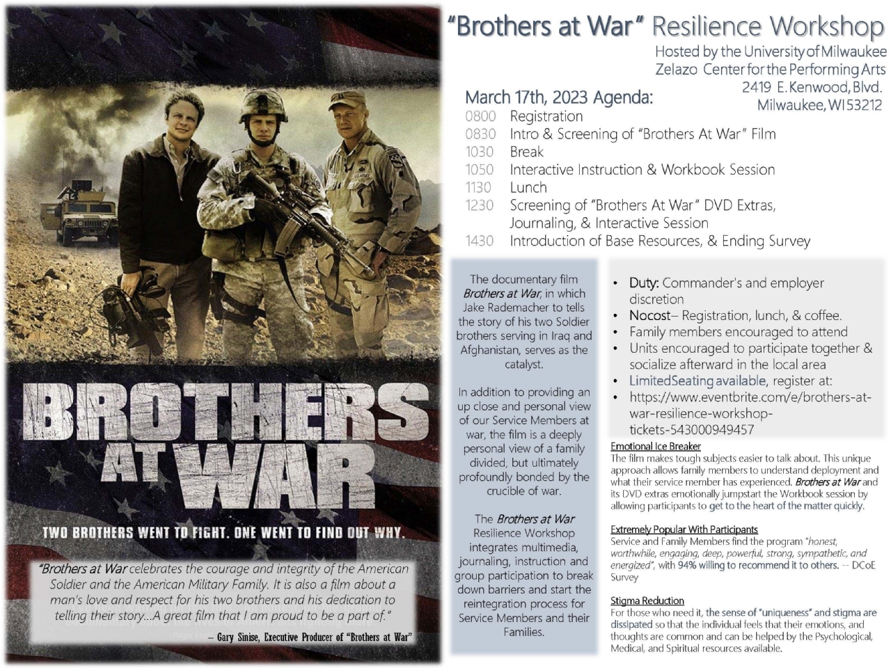 Brothers at War Resilience Workshop